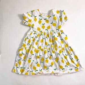 Hanna Andersson Lemon Print Dress, Size 6/7